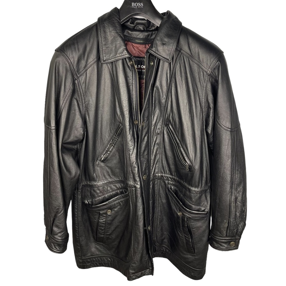 Mens Wilson Leather Coat size Large